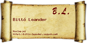 Bittó Leander névjegykártya