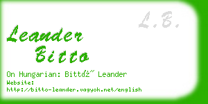 leander bitto business card